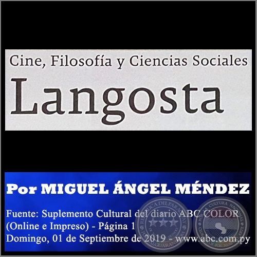  LANGOSTA - Por MIGUEL ÁNGEL MÉNDEZ -  Domingo, 01 de Septiembre de 2019